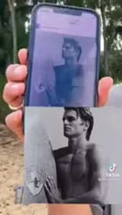 Recreating his dad’s old modeling photos