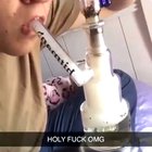 That dude is not going to smoke a bong anytime soon