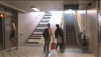 A fun and elegant solution to get people to use stairs instead of the escalators
