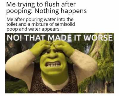Pooping is not easy, you know