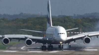 A-380 landing during a storm shows why aircraft grade parts cost a bit more than your average nuts & bolts.