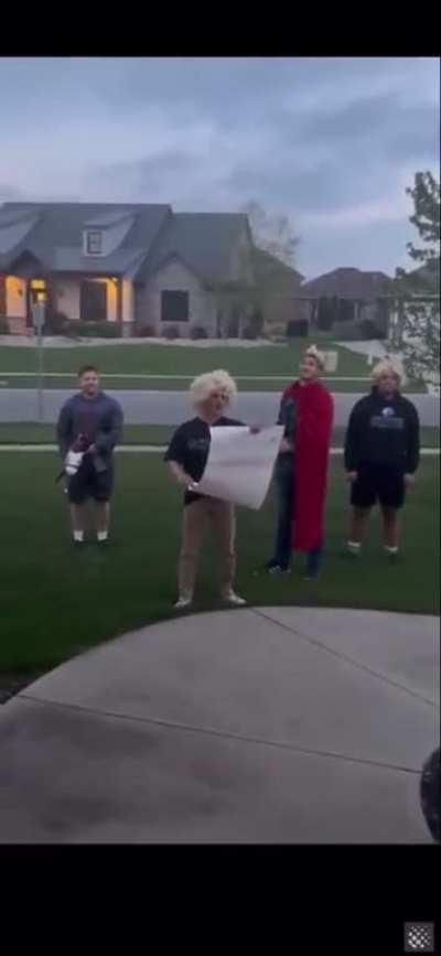 Asking a girl to prom, medival style.