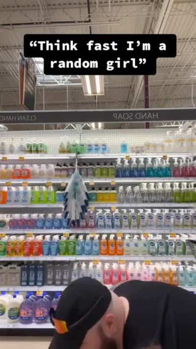 "Think fast Im a random girl"