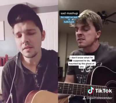 Two guitars, two voices, and a sad melody.