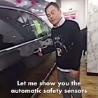 A demonstration on how to properly sell the safety aspect of a car door