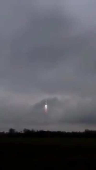 lightening hitting a Russian missile during launch