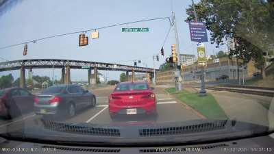 Oblivious Idiot - That is not how right-hand turns are supposed to work.