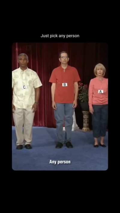 come on maria pick a person