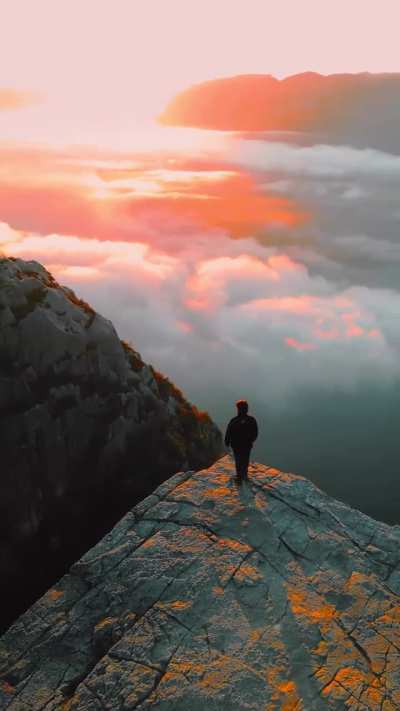 ? Beautiful view from a cliff