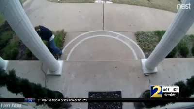 Good Samaritan saves a man from falling off the roof