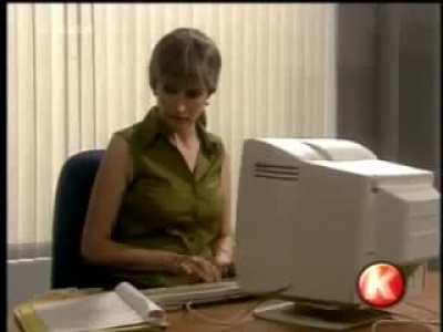 Typewriter user tries a Computer for the first time.
