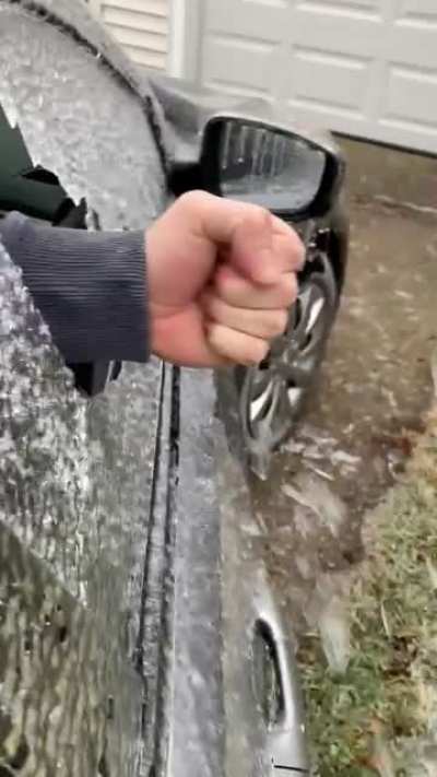 Got our annual ice storm last night. Couldn’t resist.