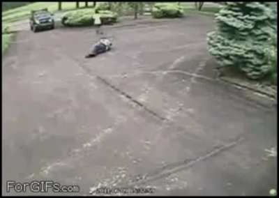 The second guy was probably thinking "Jeez Joe, I can't believe you forgot to put your truck in park."
