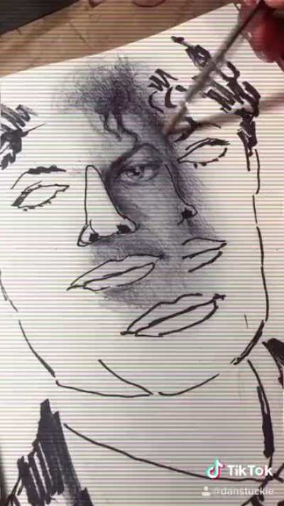 Remix to this MJ song was trending so I did a quick crayon portrait of him ??
