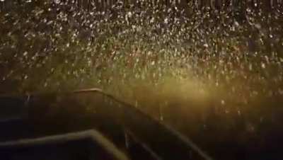 Snowing at sea