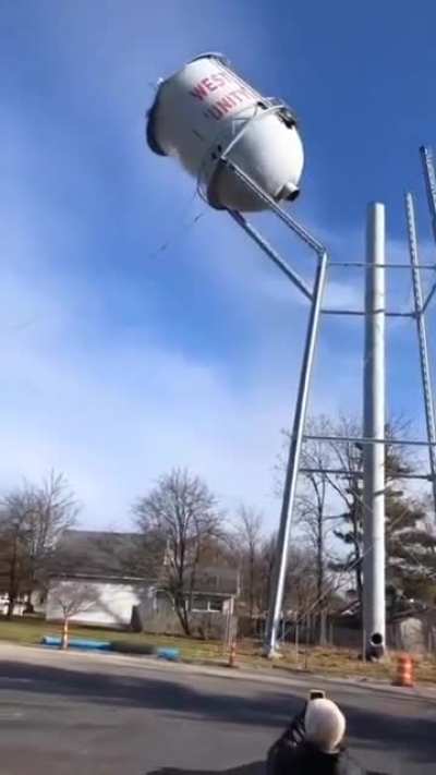 Water tower demolition
