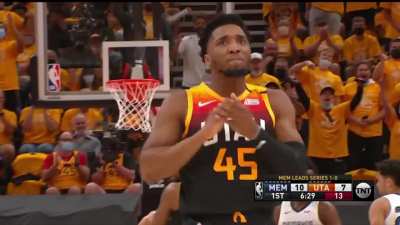 [Highlight] Donovan Mitchell on Dillion Brooks - "I'm on his ass. I'm on his ass" after hitting the triple and the foul.