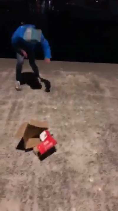WCGW Put a box on your head and pretend to be Bruce Lee