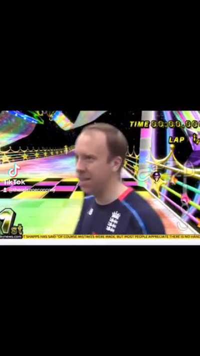 Matt Hancock getting in shape on rainbow road