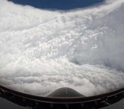 ? Aerial view of hurricane melissa.