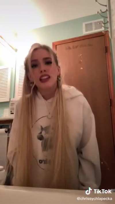 Pov the girl that swears she doesn’t know who ariana grande is finds you crying in the bathroom lol