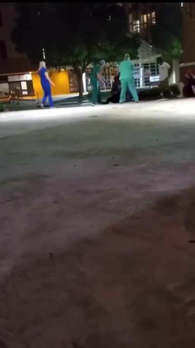 Cop grabs a man by his hair and gets his shit beat in for his school yard bullying