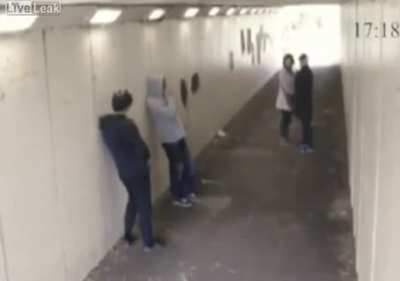 Messing with a girl and her boyfriend