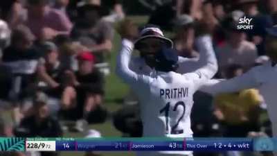 "One of the greatest of all time". Indian fielder Ravindra Jadeja takes an absolute one hand blinder to dismiss kiwi batsman Neil Wagner