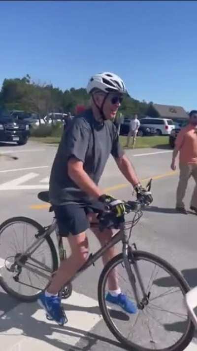 Biden riding his bike