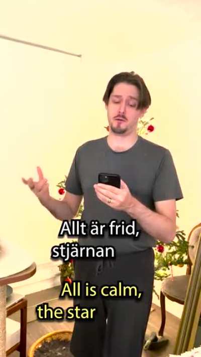 I decided to serenade my Swedish in-laws (while using only what Duolingo had "taught" me). Merry Christmas, folks.
