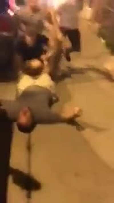 Some poor guy getting mugged.