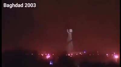 The bombing of Baghdad in 2003.