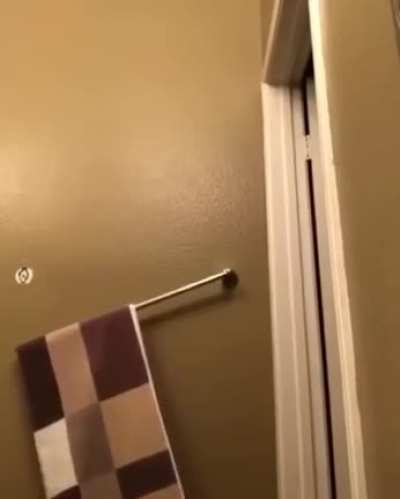 The way the towel just takes its time..