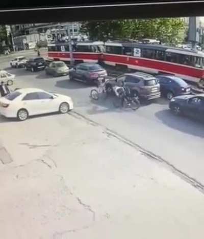 Almost a perfect stunt! ? he's ok though