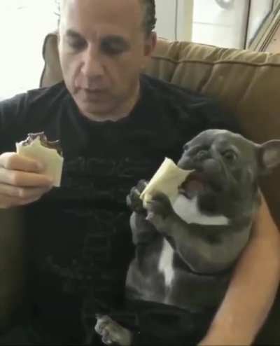 Eating tacos