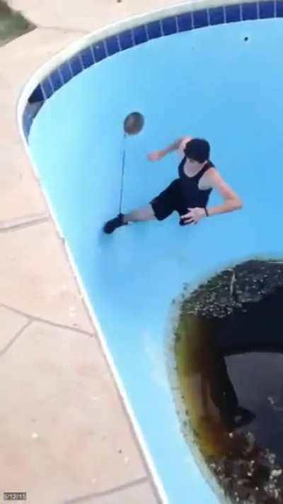 to circle the pool.