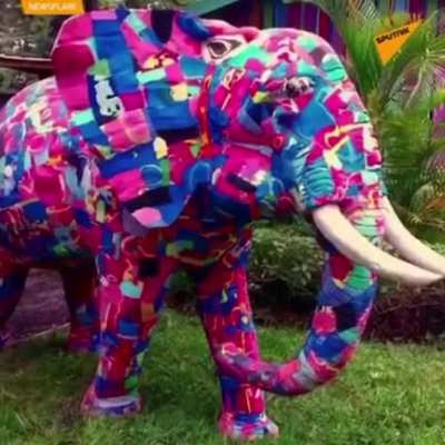 Making an Art using an Old Rubber Slippers