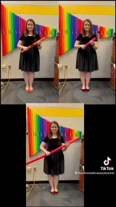 Super Mario Bros theme played with boomwhackers