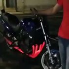 Look how awesome my motorbike is...
