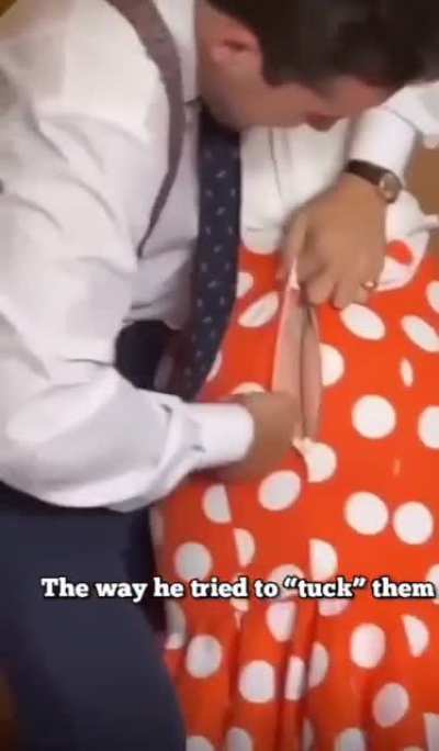To zip the dress