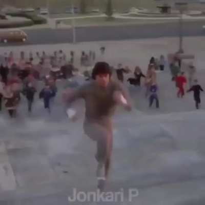 I think this is a deleted scene from the movie Rocky...is it?