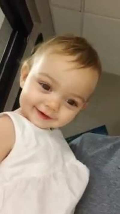 Baby discovers echo