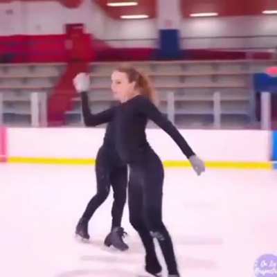Amazing ice skating and camera work