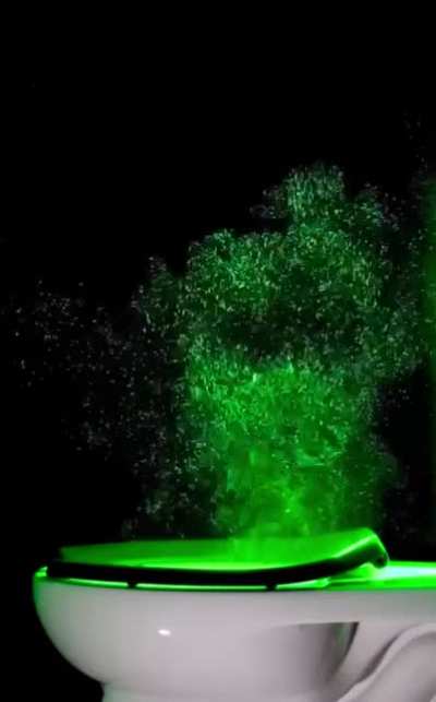 New laser experiment reveals how high poop particles may blast after we flush (source in comments)