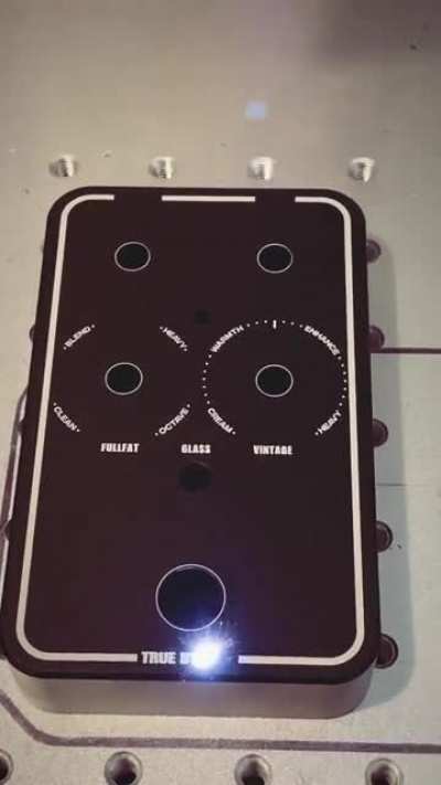 Laser engraving.