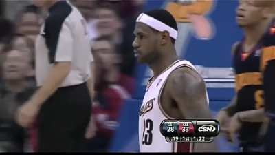 [Highlight] "LeBron James, like a cheetah on the plains of the Serengeti stalking his prey" - LeBron with a filthy block on Monta Ellis