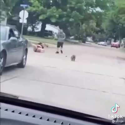 to take a picture and run from a raccoon