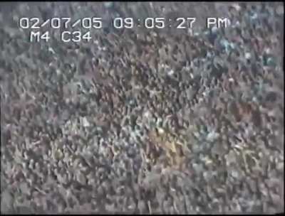 Example of a crowd surge (like what happened at Travis Scott's concert)
