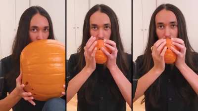 This "Bad Guy" Pumpkin Cover