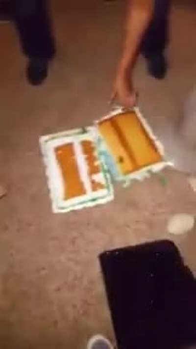 Proud of her cake